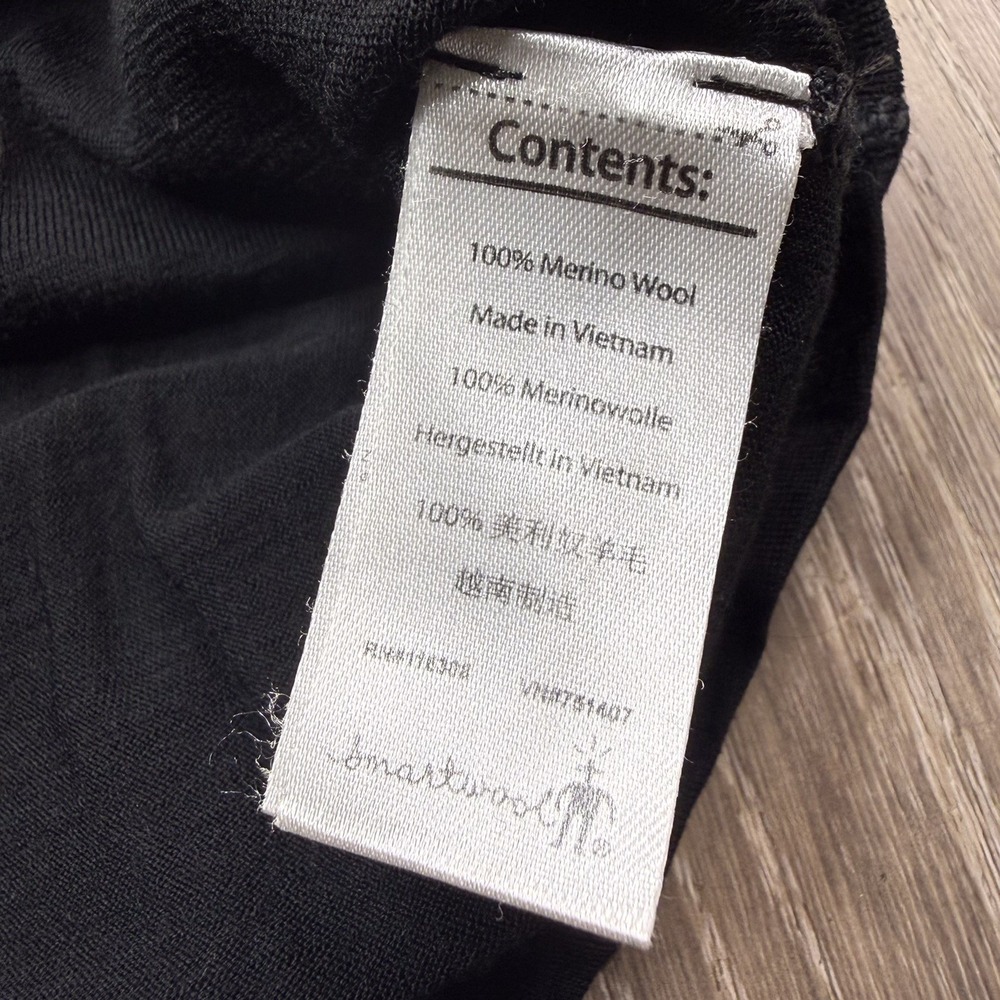 Smartwool Merino Wool Long Sleeve T-Shirt Baselayer Mens Size Medium Black - Picture 10 of 15